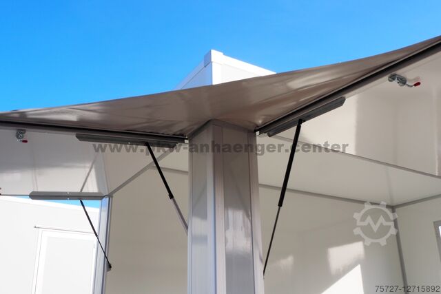 Salgstrailer Verkaufsanhänger SellerH-XLT 2500kg 420x200x230cm 2x Klappe Planendreieck Hochlader