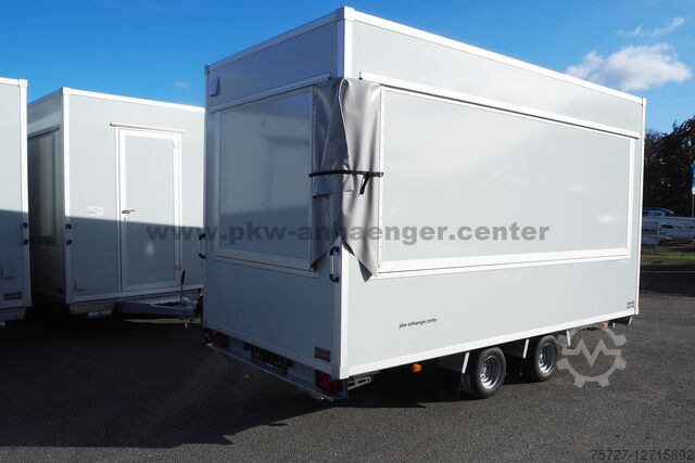 Salgstrailer Verkaufsanhänger SellerH-XLT 2500kg 420x200x230cm 2x Klappe Planendreieck Hochlader