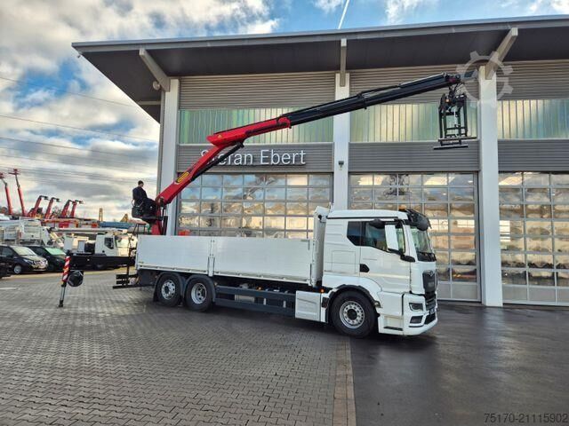 Plattformanhänger MAN TGS 26.470 6x2-4 LL Baustoff Palfinger PK20.501L