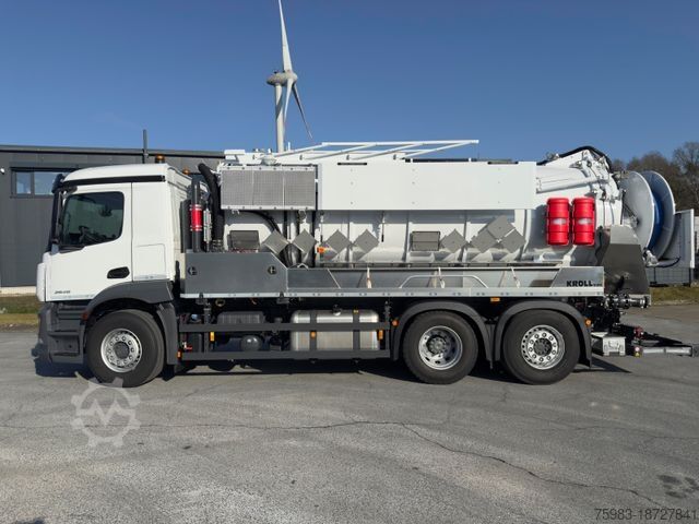 Vacuümtankwagen MERCEDES-BENZ Actros 2546 L 6x2 mit KROLL Saug-Druck-Aufbau