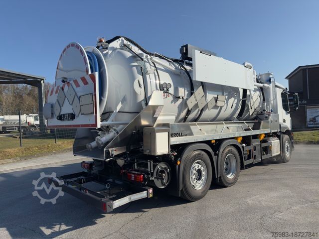 Vacuümtankwagen MERCEDES-BENZ Actros 2546 L 6x2 mit KROLL Saug-Druck-Aufbau