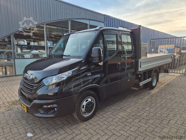 Plattformsskåpbil dubbelhytt Iveco Daily 40C18 3.0D Hi-Matic DC Open laadbak GVW 3...