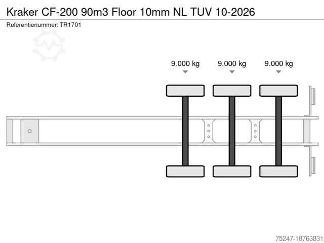 Piso móvil Kraker CF-200 90m3 Floor 10mm