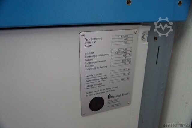 System podnoszenia, Megamat, 170 kg na półkę, Megamat Megalift 14448/25/6010