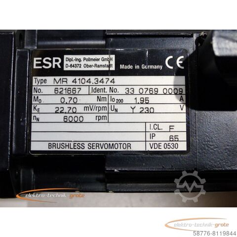 ESR motoru ESR MR 4104.3474 Brushless Servomotor