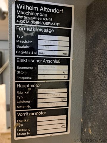 Formatsåg Altendorf F45
