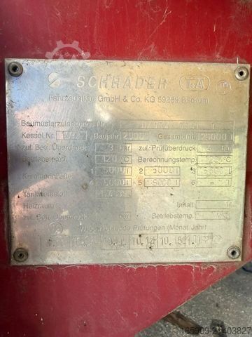 Tanker yarı römork SCHRADER D/NRW/0341, Edelstahl 5 x 5000Liter