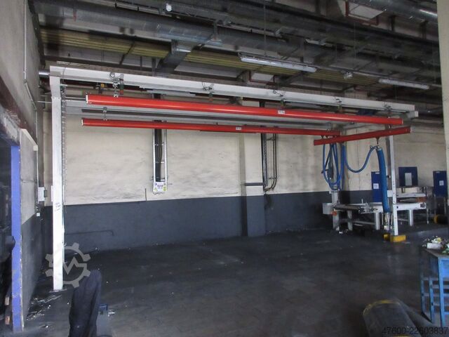 Jeřábová stříška Jeřáb Krytý jeřáb Jeřábová dráha Demag Portalkran KBK2 + Saugheber 50KG Vacuumpumpe 50KG  + Stahlbau 9,3x3m