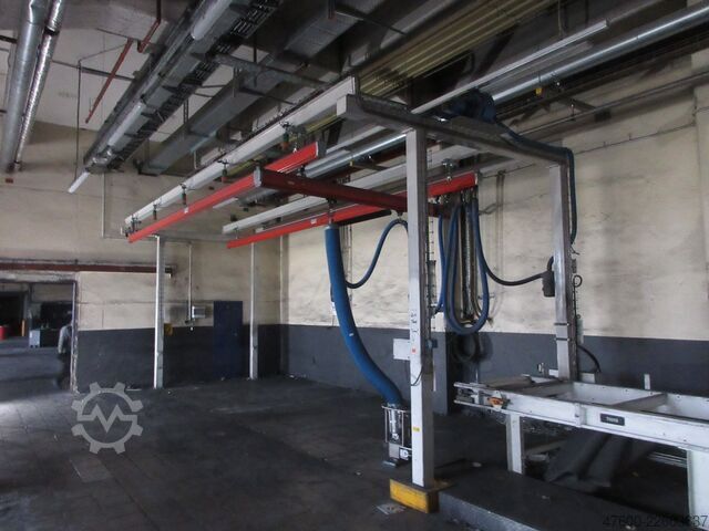 Jeřábová stříška Jeřáb Krytý jeřáb Jeřábová dráha Demag Portalkran KBK2 + Saugheber 50KG Vacuumpumpe 50KG  + Stahlbau 9,3x3m