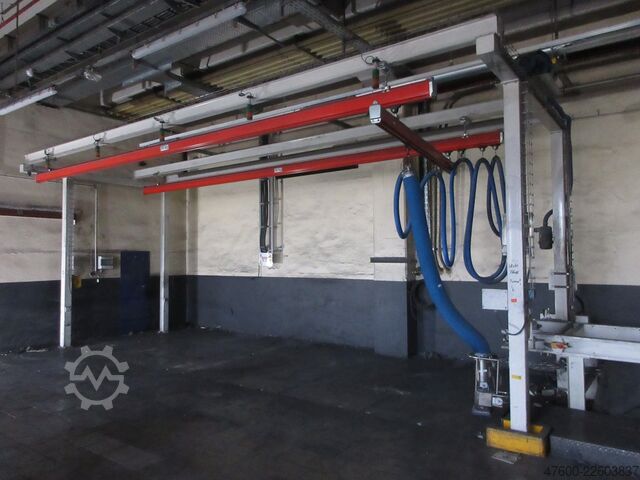 Jeřábová stříška Jeřáb Krytý jeřáb Jeřábová dráha Demag Portalkran KBK2 + Saugheber 50KG Vacuumpumpe 50KG  + Stahlbau 9,3x3m