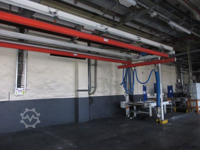Jeřábová stříška Jeřáb Krytý jeřáb Jeřábová dráha Demag Portalkran KBK2 + Saugheber 50KG Vacuumpumpe 50KG  + Stahlbau 9,3x3m
