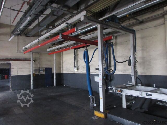 Jeřábová stříška Jeřáb Krytý jeřáb Jeřábová dráha Demag Portalkran KBK2 + Saugheber 50KG Vacuumpumpe 50KG  + Stahlbau 9,3x3m