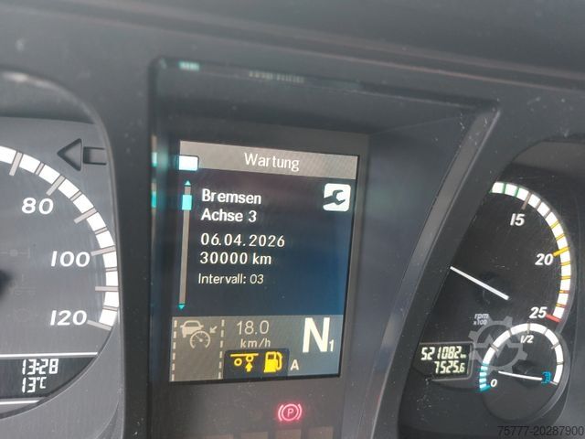 Plattewagen met zeil MERCEDES-BENZ 2543 Antos- Edscha- Portal- TOP