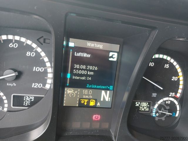 Plattewagen met zeil MERCEDES-BENZ 2543 Antos- Edscha- Portal- TOP