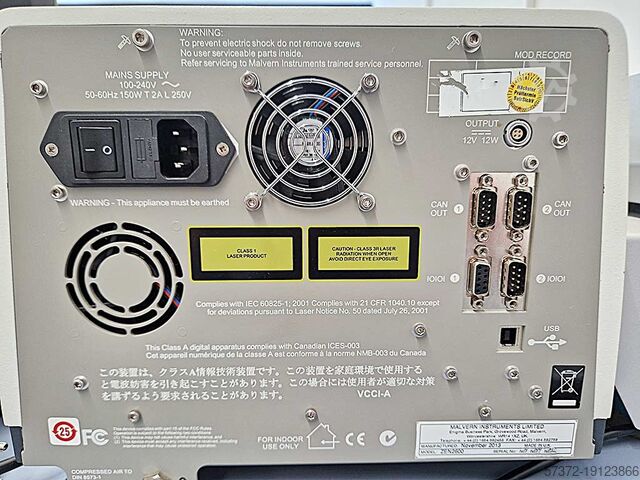 Analizador de tamaño de partículas y potencial zeta Malvern ZEN 2600