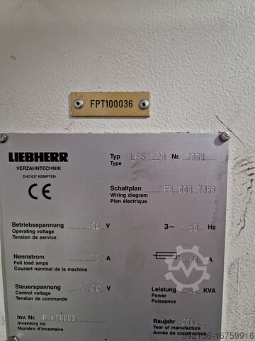 Gear shaping machine Liebherr LFS220