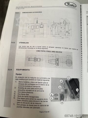 Vertical machining center TRAVIS VT 1750