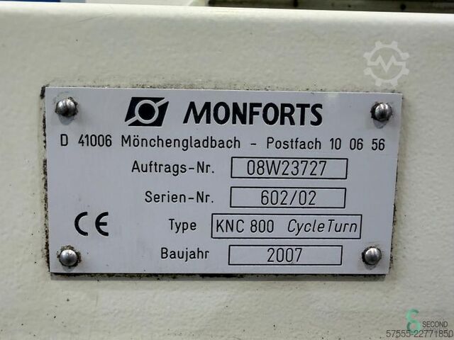 Tornos horizontales Monforts KNC 800 x 4000 mm CycleTurn 2007 Monforts KNC 800 x 4000mm CycleTurn