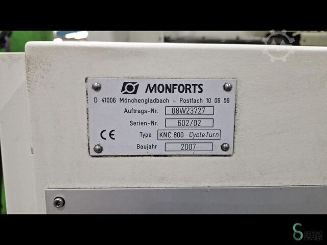 Tornos horizontales Monforts KNC 800 x 4000 mm CycleTurn 2007 Monforts KNC 800 x 4000mm CycleTurn
