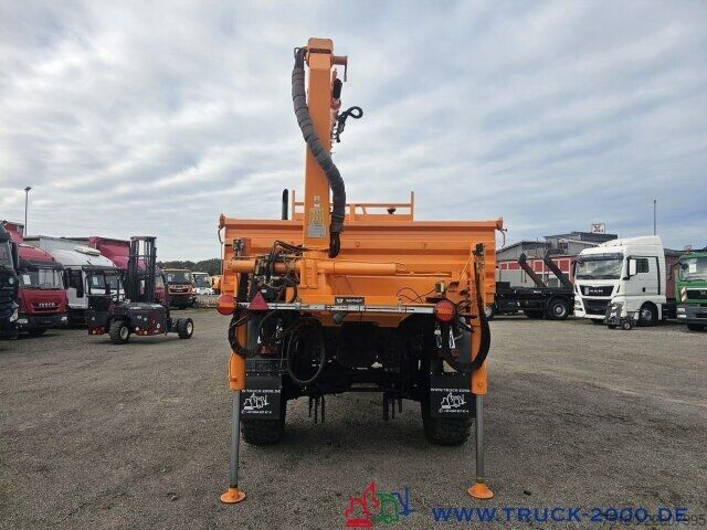 Gru montata su autocarro Unimog U2150 4x4 Kran abnehmbar Palfinger Hakenhöhe 10m