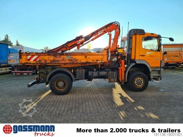 Camião basculante Mercedes-Benz Atego 1823 AK 4x4 mit Kran Atlas 85.2, Funk,