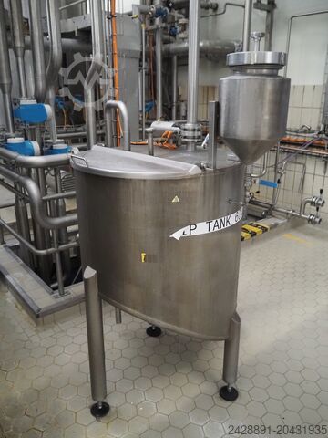 CIP-installation, tank, pumper, varmeveksler Westfalia Separator AG, Hilge, Endress + CIP-TANK 3000 L, EURO-HYGIA-B-SUPER-II