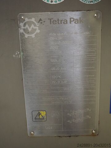 Línea de pasteurización de suero de mantequilla Alfa Laval, Tetra Pak C8-K8M, CP19555, HP-5032/170