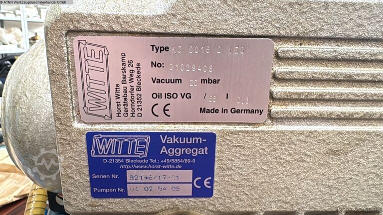 πλάκα συγκράτησης με κενό WITTE KC 0016 D Vakuum-Spannsystem