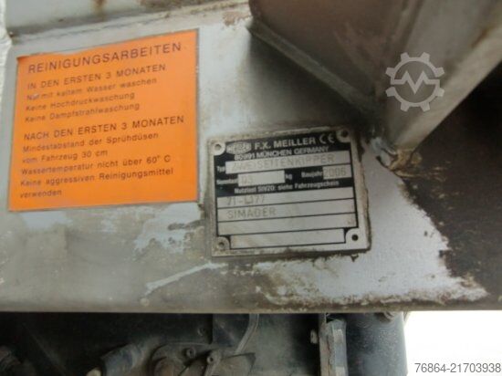 Driezijdige kipper MAN TGA 33.430 6X4 KIPPER, MANUEL, E4 PALFINGER BLATT-BLATT