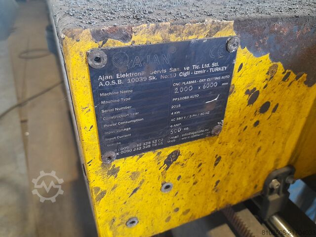 Máquina de corte por plasma Ajan PP15088 AUTO