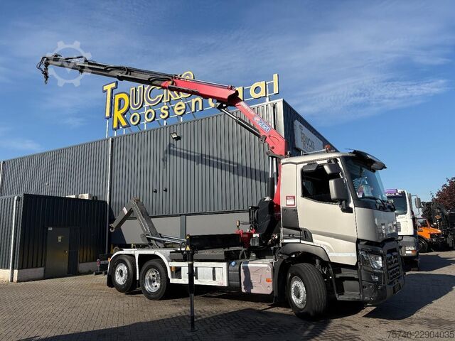Ciężarówka z dźwigiem Renault C440 + HMF 2320 K3-- 3X EXT. + REMOTE + HAAKARM...