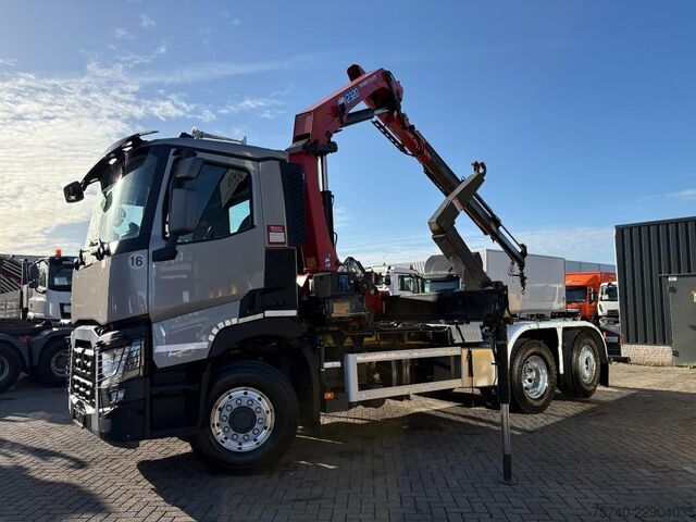 Ciężarówka z dźwigiem Renault C440 + HMF 2320 K3-- 3X EXT. + REMOTE + HAAKARM...