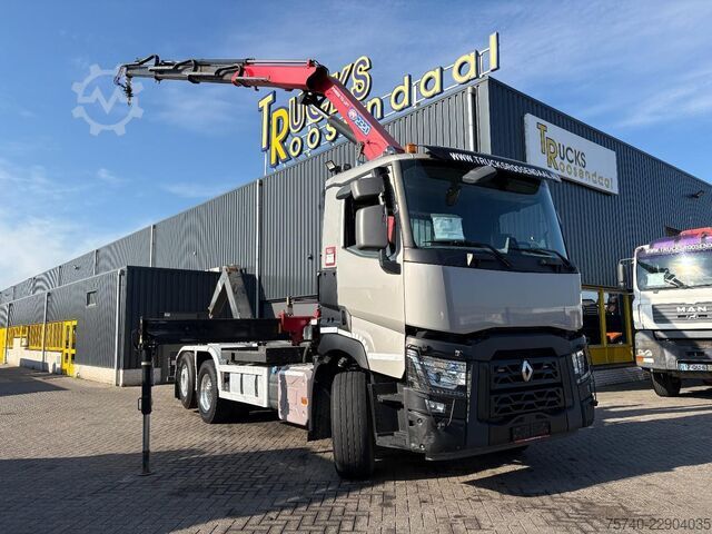 Ciężarówka z dźwigiem Renault C440 + HMF 2320 K3-- 3X EXT. + REMOTE + HAAKARM...