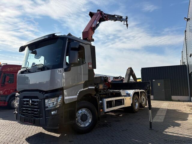 Ciężarówka z dźwigiem Renault C440 + HMF 2320 K3-- 3X EXT. + REMOTE + HAAKARM...