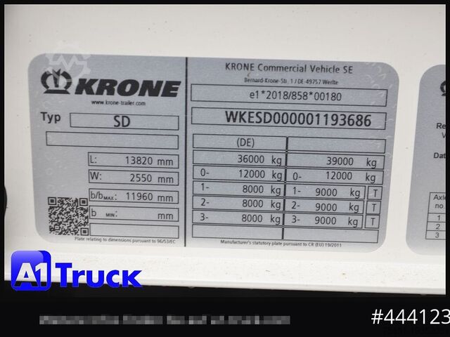 Oplegger met vlakke laadvloer KRONE 5 x SD, Mega, Twistlock, Container, NEU, ohne Zulassung