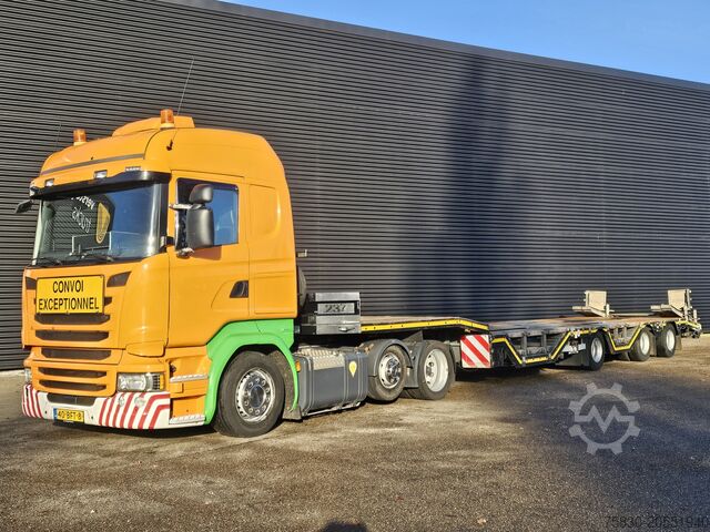 Transportul de volum Scania R410 6x2 / RETARDER + NOOTEBOOM DIEPLADER