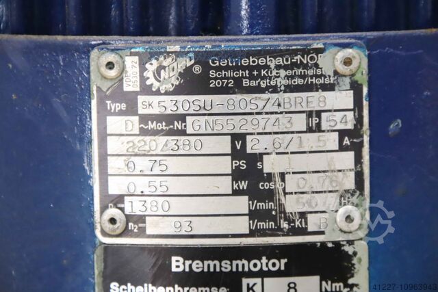 Silnik przekładniowy 0,55 kW 93 obr. Nord SK 530SU-80S/4BRE8