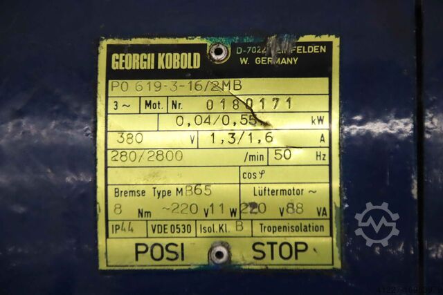 Getriebemotor 0,04/0,55 kW 7/70 U/min ZAE Kobold M 50 B PO619-3-16/2MB