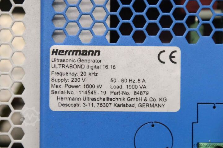Ultrasoongenerator 1,6 kW Herrmann Ultrabond digital 16.16