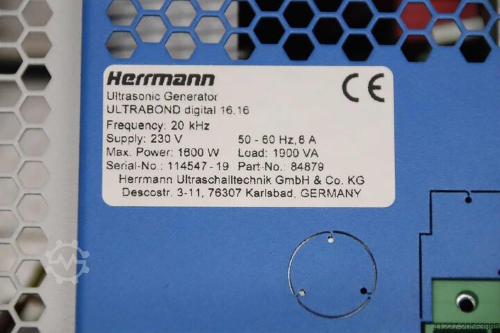 Ultrasoongenerator 1,6 kW Herrmann Ultrabond digital 16.16