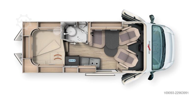 Τροχόσπιτο αυτοκινούμενο MALIBU 600 DB K *Solar*Markise*Pioneer*AHK*FT*Bullaugen