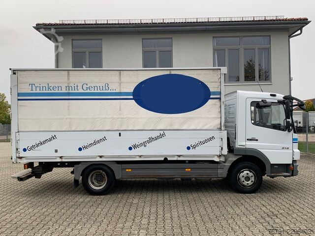 Samochód do przewozu napojów MERCEDES-BENZ Atego 916 816L_ 5m kurz_ Klima_ Bordwände_ Türen