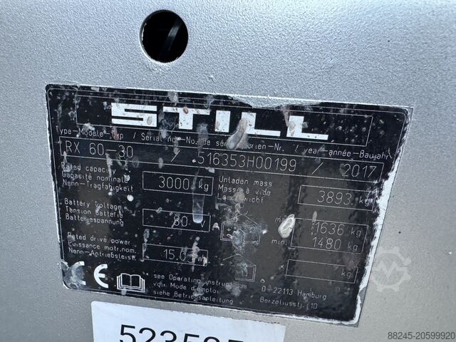 VS-22466 Empilhador elétrico triplex Still RX60-30, ano 2017 STILL RX60-30