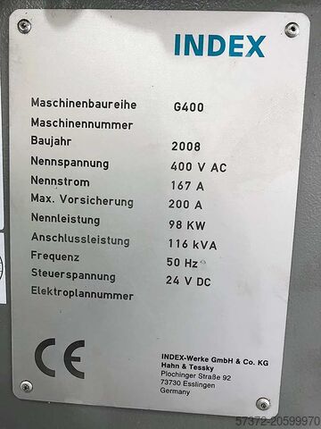 CNC esztergáló és maró központ Index G 400