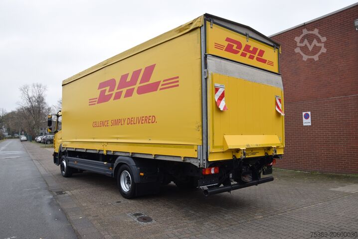 Flaklastbil med kapell Mercedes-Benz Atego II 1221 Schiebeplane Klima Standheizung