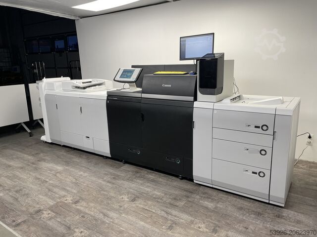 Máquina de impresión digital Canon imagePRESS C10000VP inkl. Fiery, booklet finisher paper deck