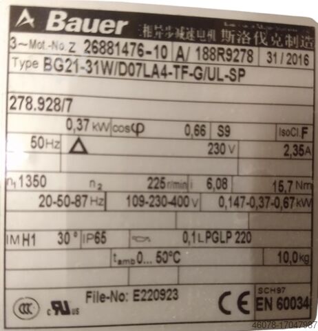 Transportband Transportband Kannegiesser GF 1000-680-600