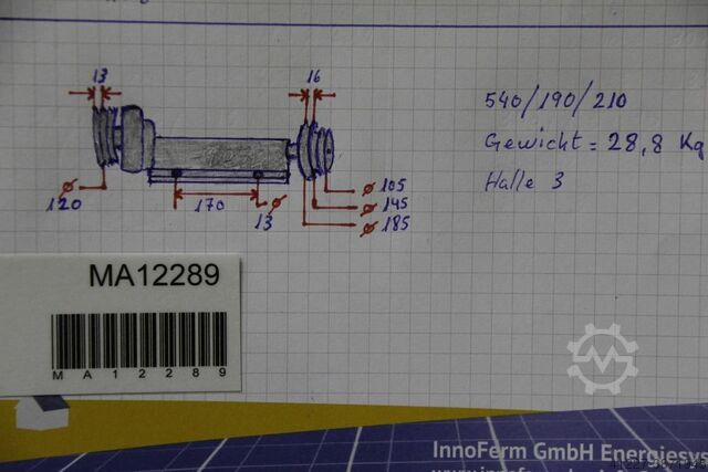 V-riemversnelling 2: 1 unbekannt Ø 105/145/185 mm