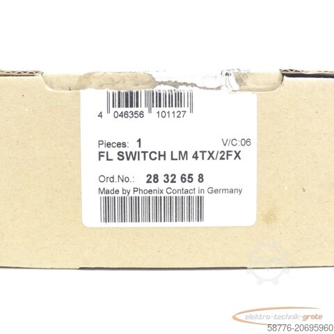 Component Phoenix Contact FL SWITCH LM 4TX/2FX SN:2002362387 - ! -