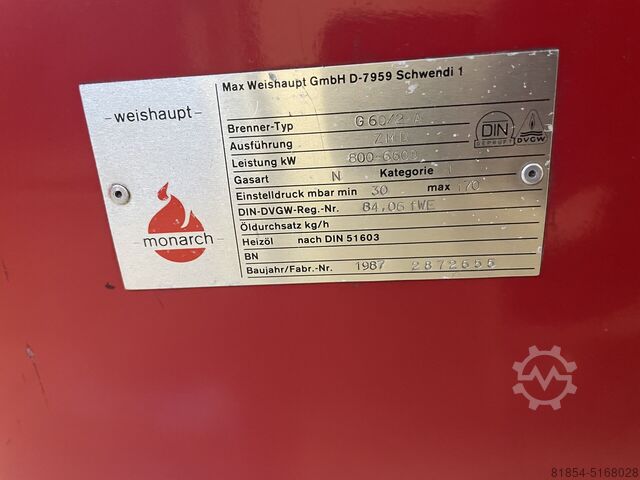 Gas burner Weishaupt G60-2-A Weishaupt G60-2A/ZMD-6600Kw